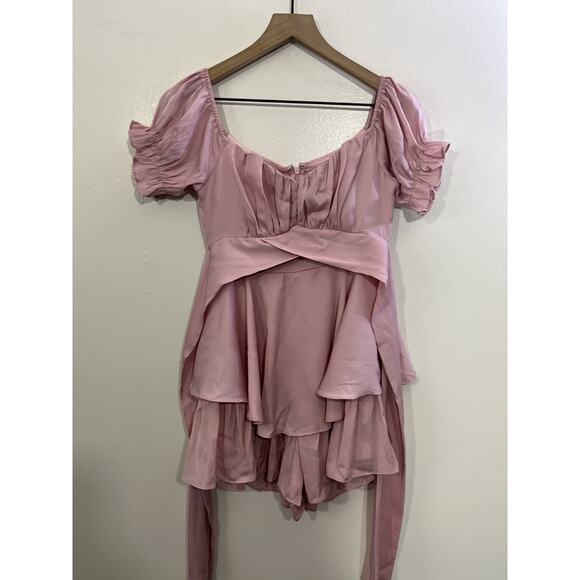 Fairy Romantic Coquette Ballet Milkmaid Mini Romper S Princess Cottage Party Y2K - Picture 1 of 15